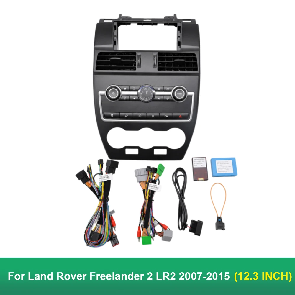 12.3 Inch Car Radio Fascia Frame For Land Rover Freelander 2 LR2 2007-2015 Harman Android Stereo Wiring Kit