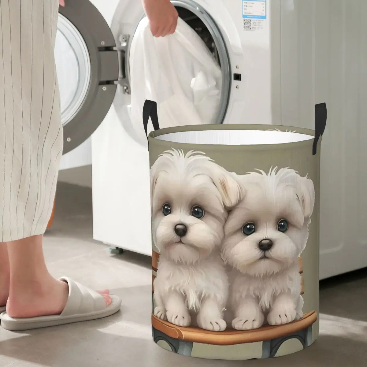 

Складные корзины для белья Border Collie для собак, корзина для хранения грязной одежды, большая водонепроницаемая коробка