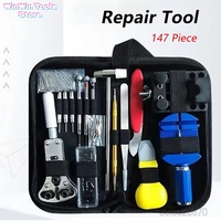 147 Pcs Watch Opener Repair Tool Kit Watch Case Repairing Opener Strap Link Storage Bag Screwdriver Watchmaker Repair Tools kit