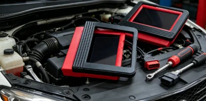 Durable Shock‑Absorbing Diagnostic Tool Shell Leather‑Silicone Protective Cover for Car Scanner
