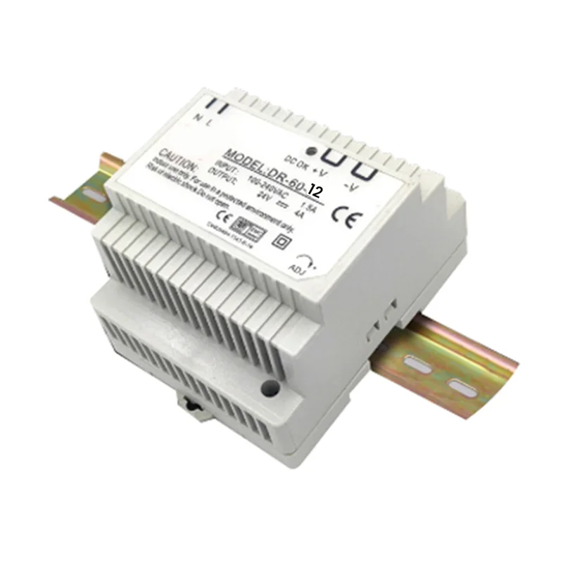 DR-60-12 Transformer 12 Volt 5 Amp Industrial Din Rail Power Supply 220V Ac To 12V Dc Power Supply(12V)