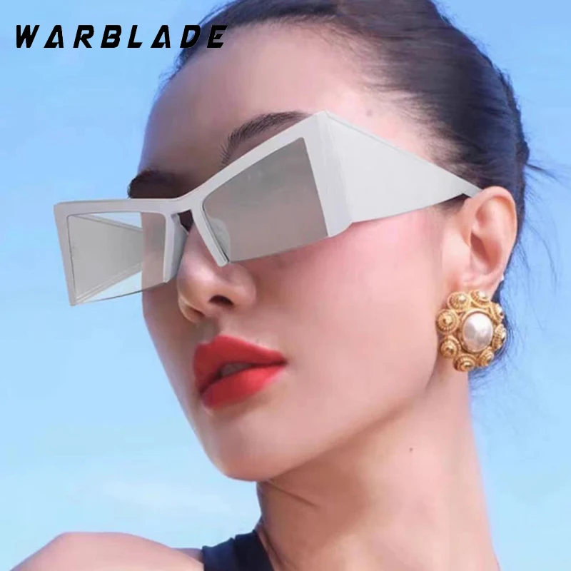 

Punk Sunglasses Men Women Luxury Brand Trendy Unisex Oversized Half Frame Square Outdoors Sunglasses UV400 Lentes De Sol Mujer