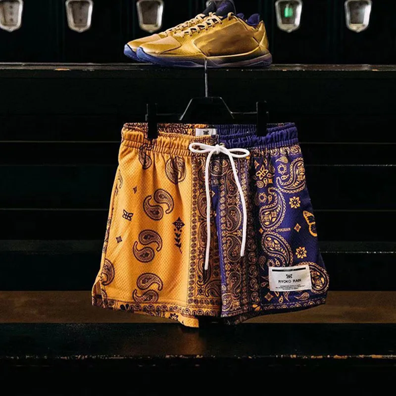 RYOKO RAIN Shorts de secagem rápida para homens e mulheres, calça casual de praia, malha esportiva, nova moda verão