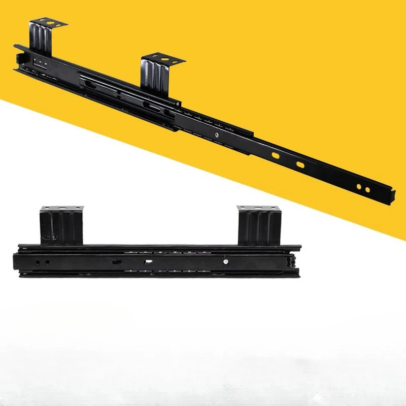 

2 шт., 10-12 дюймов, трехсекционные направляющие для шкафа, компьютерная клавиатура, буфер, направляющий кронштейн, 25 см/30 см, опора для направляющего шкива