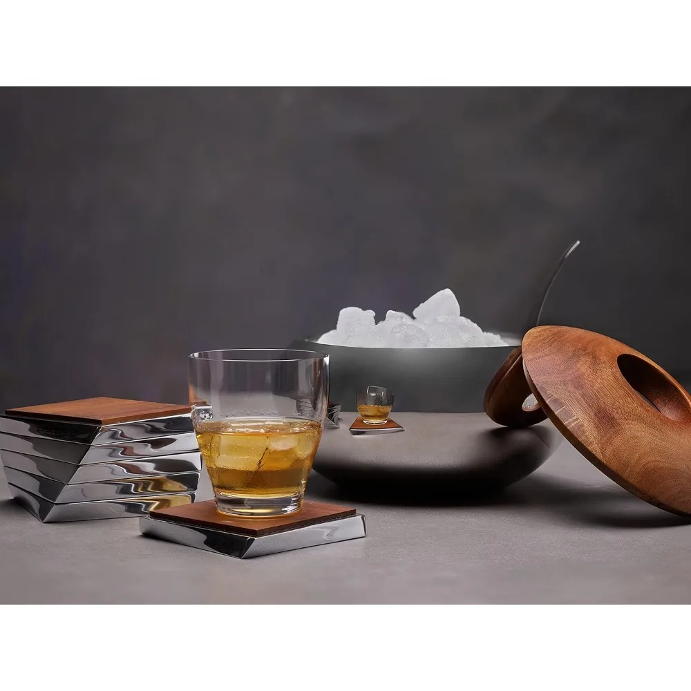 

Изолированное ведро для льда из нержавеющей стали с крышкой и ложкой, охладитель для бара, для домашнего бара, коктейльных вечеринок, можно мыть в посудомоечной машине