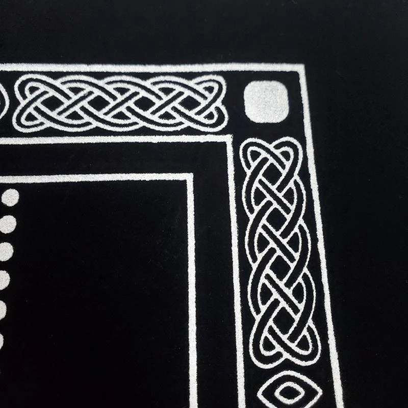 

A0KA 49X49CM CART CARD CARD TABLECLOTH Фланелевая геометрическая фигура.