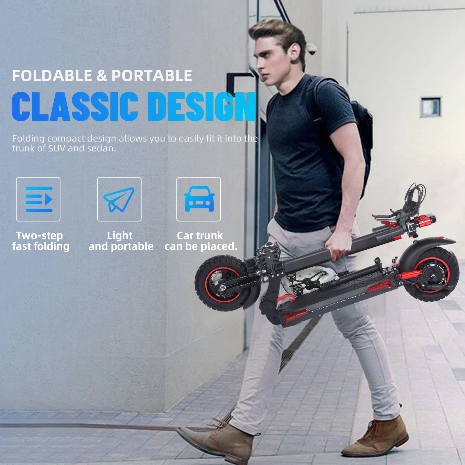 

STLF WJW CJM EU Warehouse Shipping Double Suspension with Seats 48v 15AH 800w 11inch off Road TIRE High Speed Electric Adult E