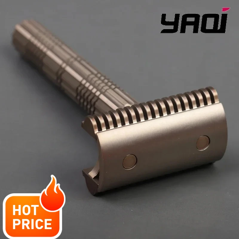 2026 Beard Shaver Razor Man Stainless Steel YAQI Bohemia 316 Stainless Steel Adjustable Baseplate Men Safety Razor