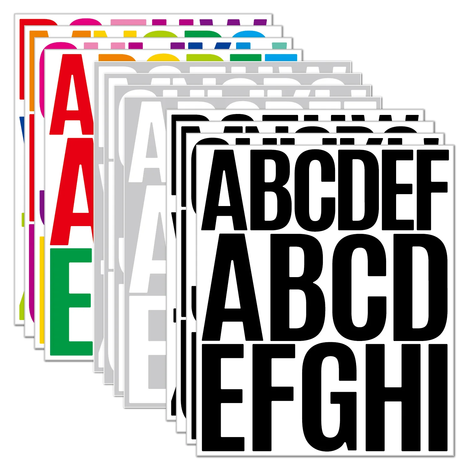 

4 листа/упаковка наклеек с английскими буквами, 5 дюймов, водонепроницаемая наклейка для DIY, аксессуары, украшения для вечеринок, подарочная упаковка