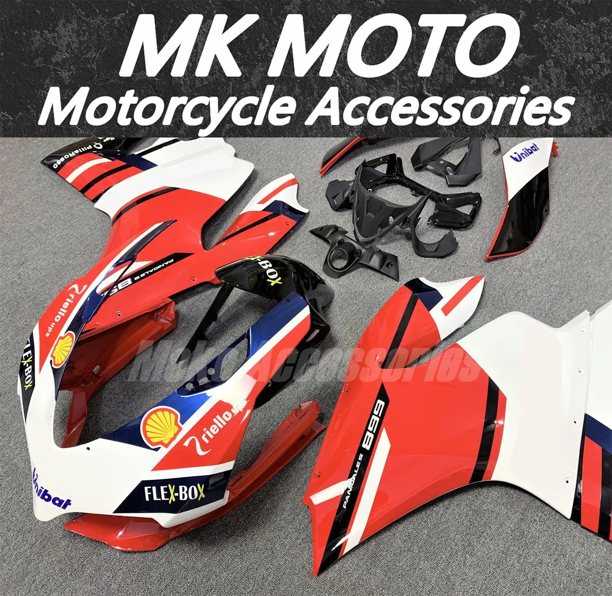 Kit de carenados para motocicleta Panigale, juego de carrocería Abs de inyección de alta calidad, color rojo/blanco, 899, 1199, 2012, 2013, 2014