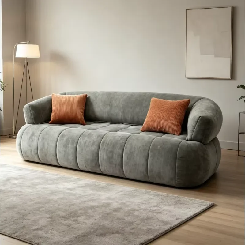 Vacuum Compressed Modern High Elastic Fabric Sofa Bed Space Saving Eco Friendly Suitable for Apartments and Villas