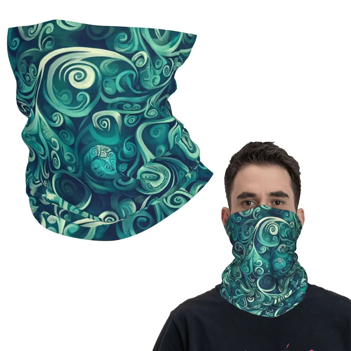 نيوزيلندا الماوري باوا باندانا الرقبة الجراب المطبوعة وشاح سحري متعدد الوظائف بالاكلافا للرجال النساء الكبار تنفس