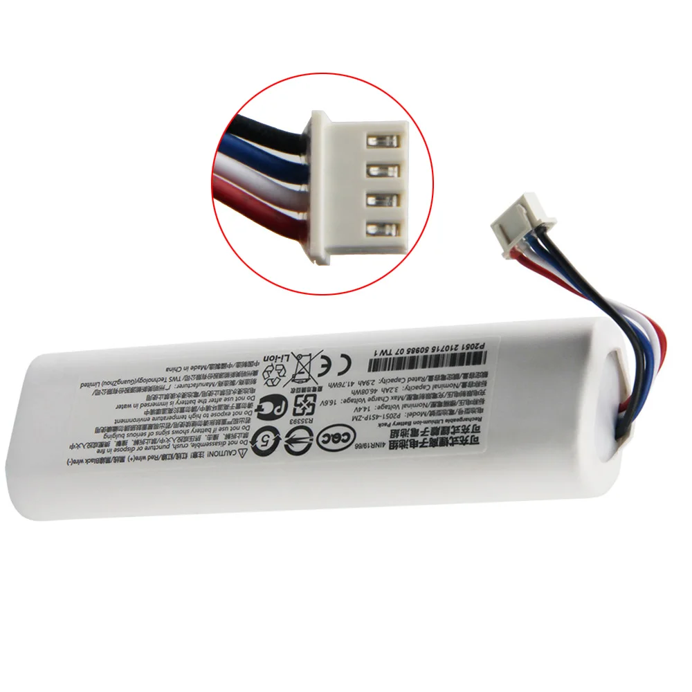 For 3500mAh Battery P2051-4S1P-ZM For  Mi Sweeping Mopping Robot Vacuum Cleaner 2C Battery