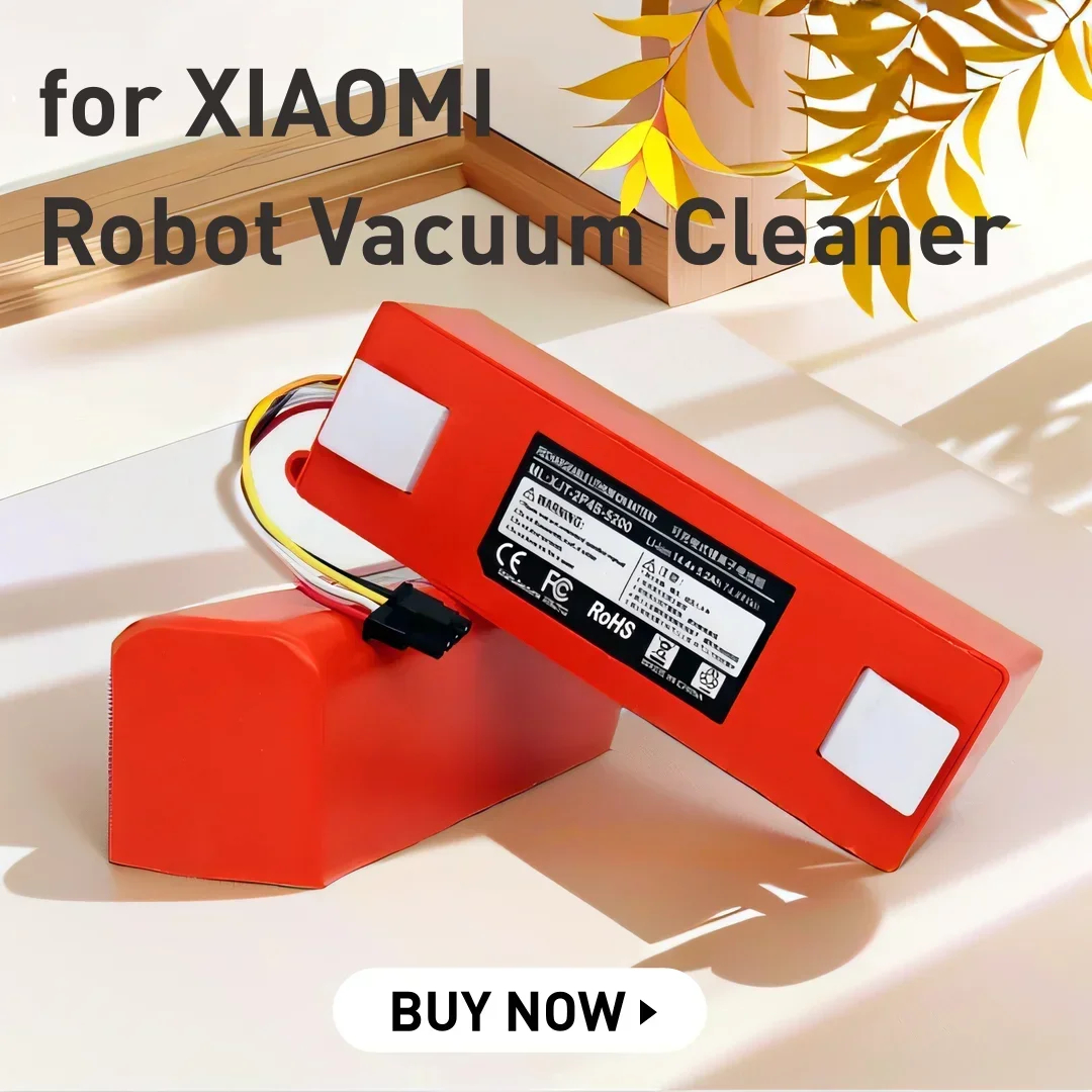 

Original Replacement Battery 9800mAh for XIAOMI 1S 1ST BRR-2P4S-5200D Roborock SDJQR01RR Sweeping Mopping Robot Vacuum Cleaner