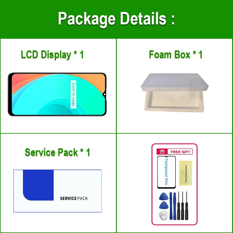Ensemble écran tactile LCD, 6.5 pouces, pièce de rechange pour Realme C15 RMX2180 RMX2195