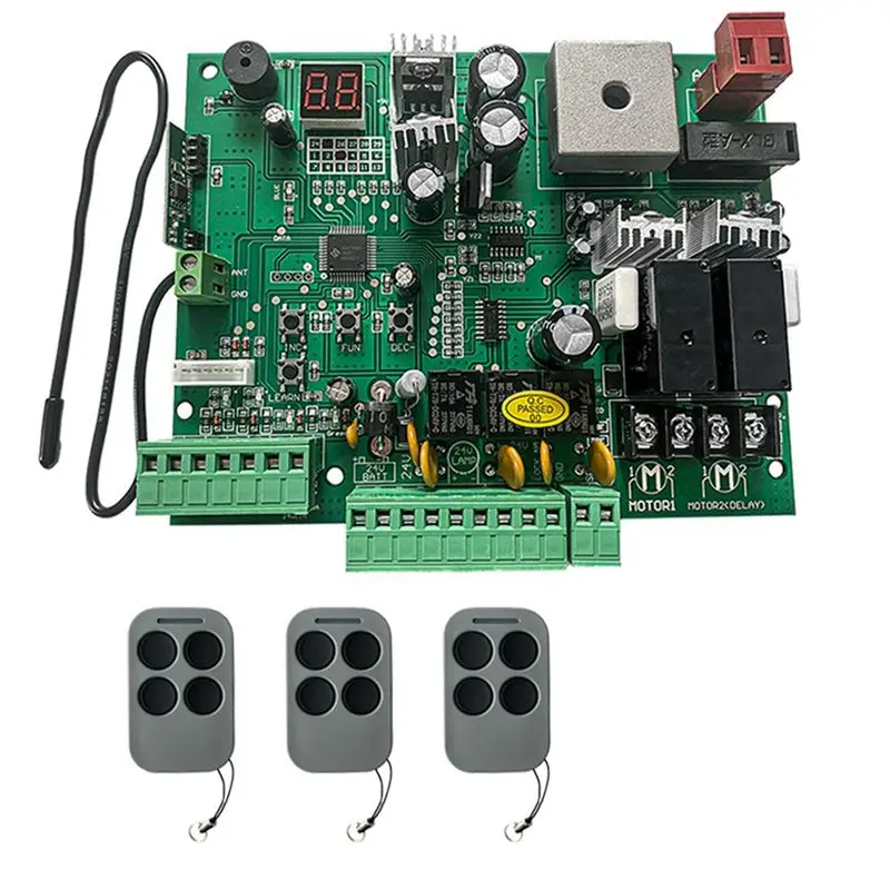 ABZZ-DC 24V PCB Control Board Panel For Automatic Double Arms Swing Gate Opener Universal Smart Control Center System 3RC