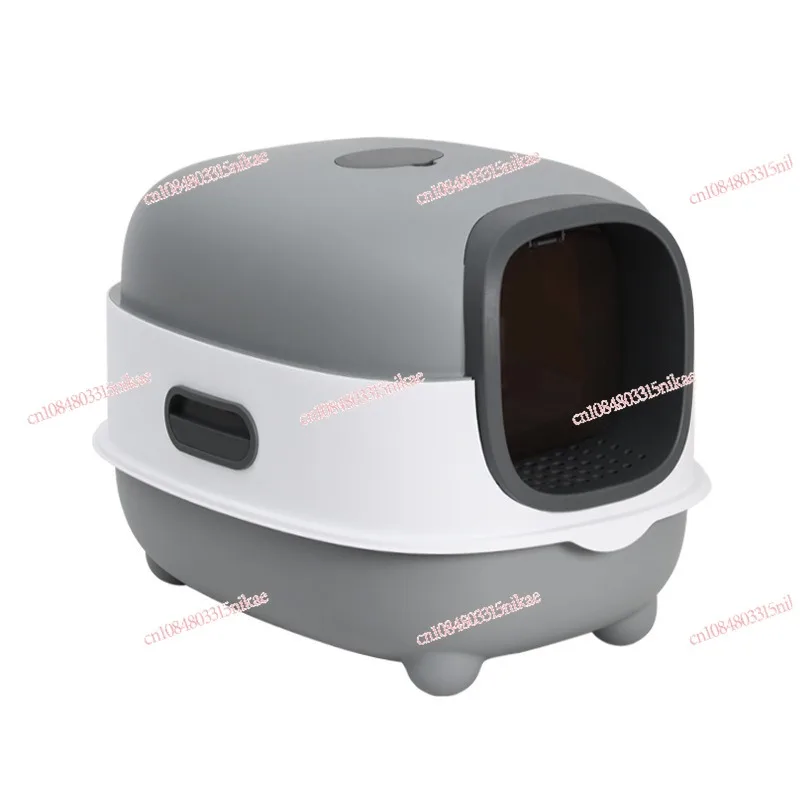 

Super large cat litter box UV sterilization fully enclosed cat toilet automatic deodorization flip-top cat shit basin