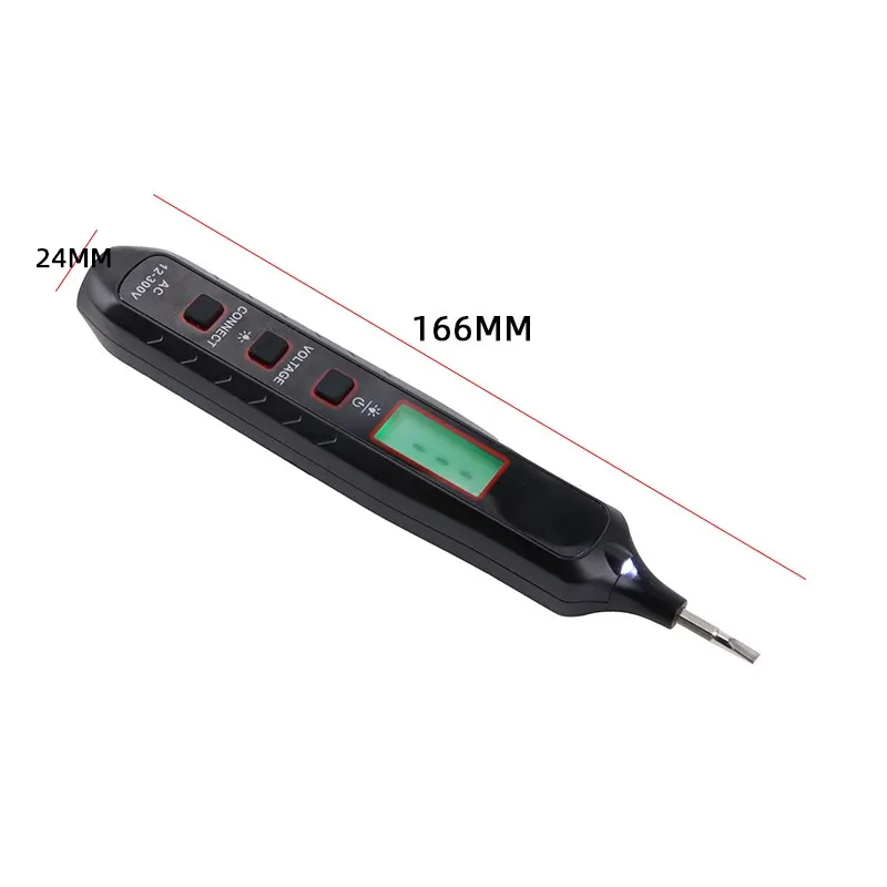 1PC Intelligent Measuring Pen Multifunctional Digital Display Special for Electricians High Precision Zero Line of Fire Black