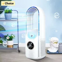 Portable Mini Air Conditioner USB Air Cooler Bladeless Electric Fan 6-speed Silent Timed Air Conditioner Cooling Fan Humidifier
