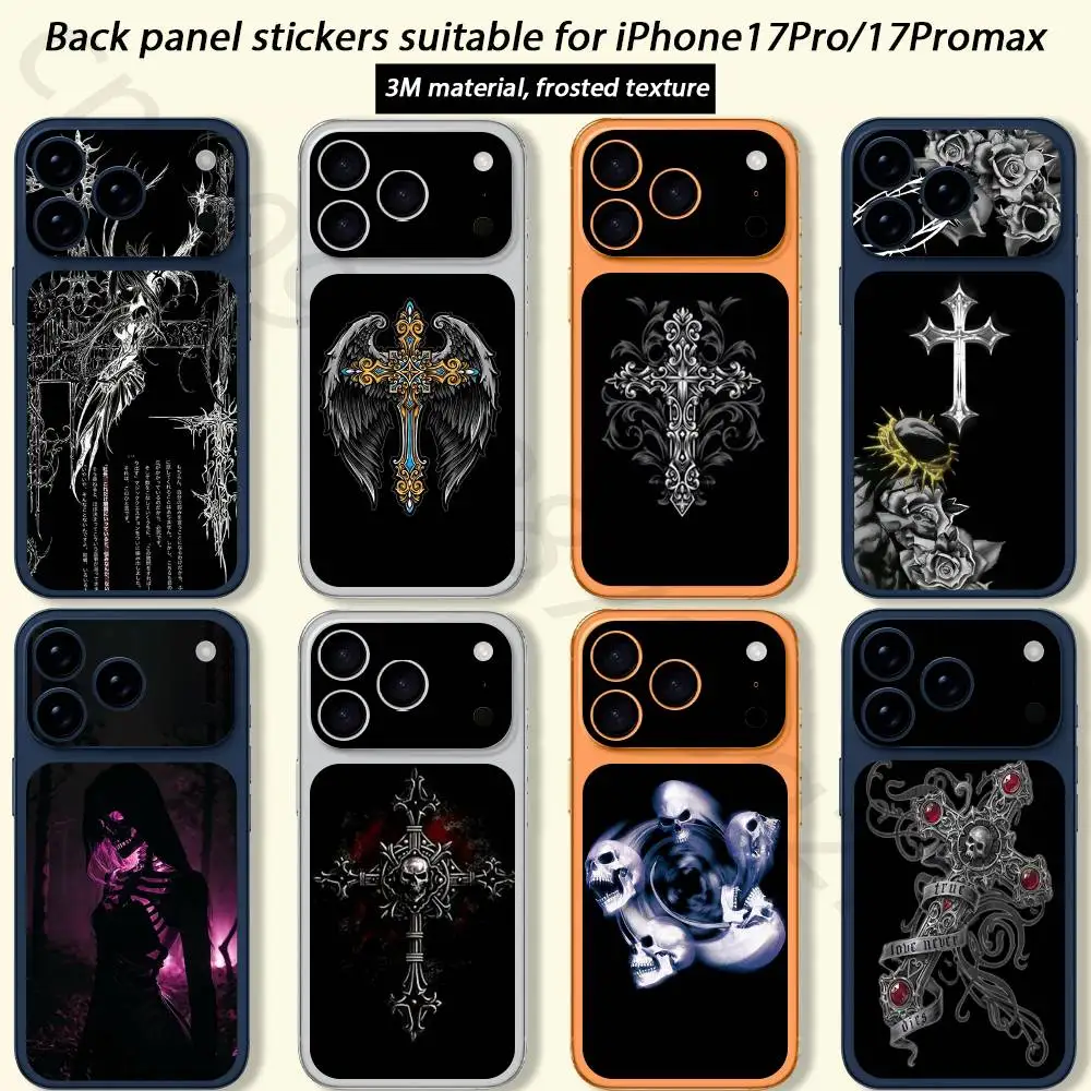 

Gothic Fashion Skull TICKET Decal Skin Wrap for iPhone 17 Pro/Pro max Protective Film for Back, Frame, Camera