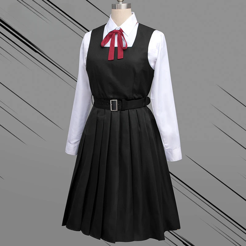 Mitaka Asa Costume Anime Cosplay Man Black Uniform Shirt Long Sleeves Dress Full Set Wig Women Role Play Outfit