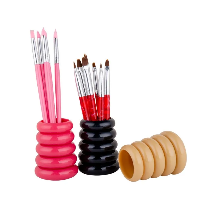 

1PC Nail Pen Barrel Storage Manicure Brush Makeup Brush Nail Art Pen Holder Pen Storage Box Desktop Storage Round Holder Tool