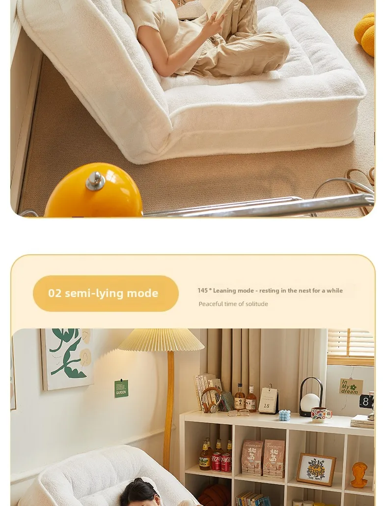 Lazy sofa reclining and sleeping single tatami bedroom small sofa folding sofa bed