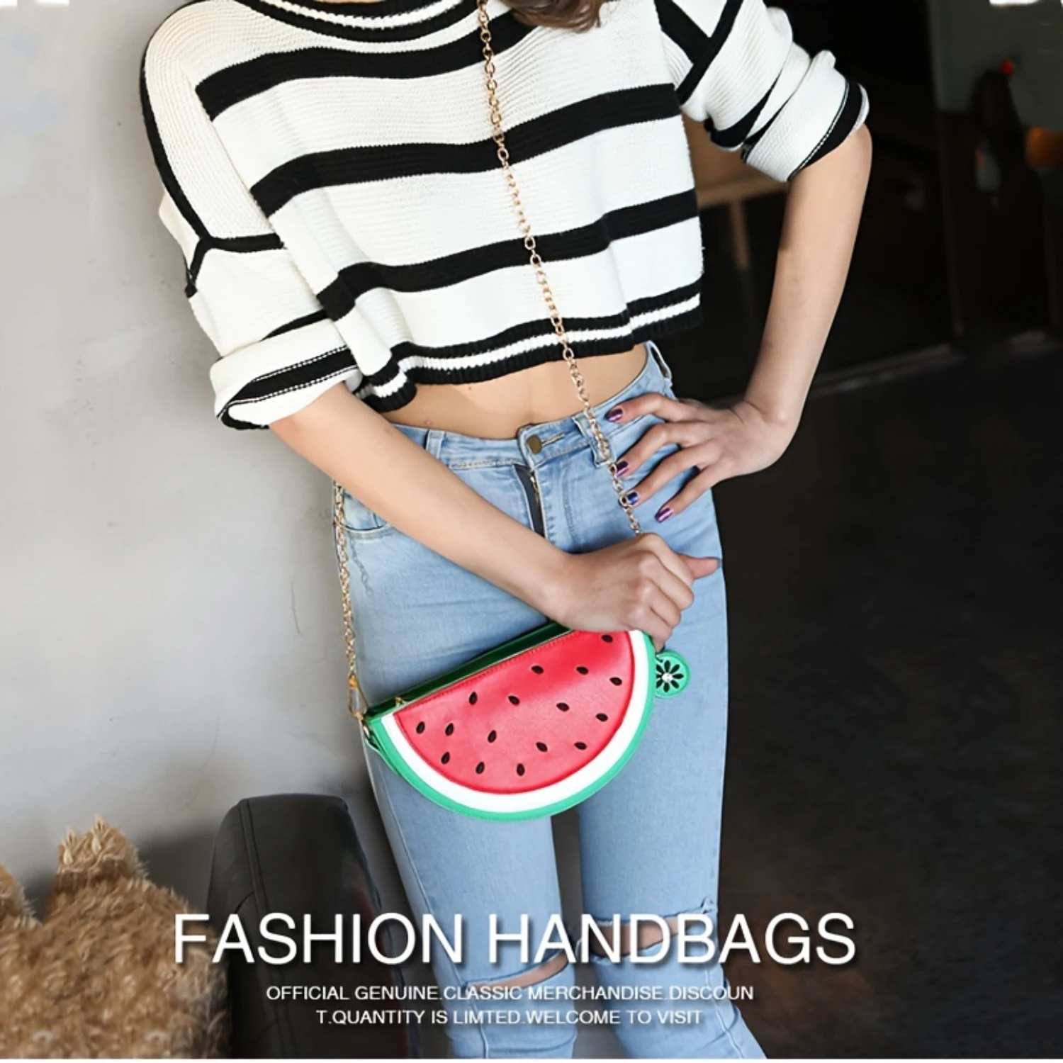 

Fruit Shaped Crossbody Bag For Women: Watermelon Lemon Purse
