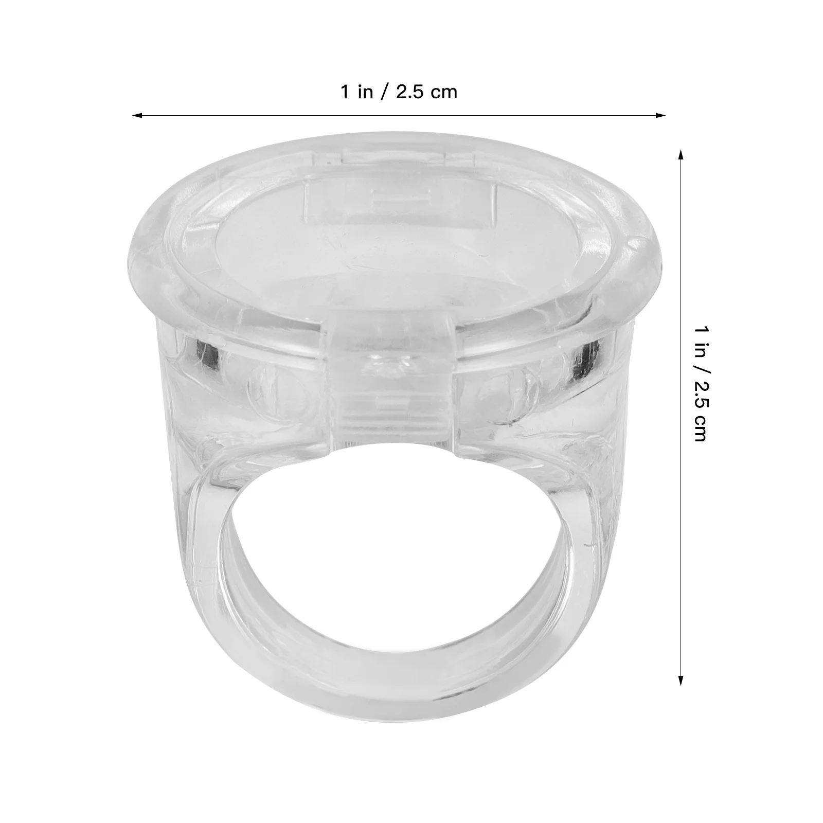 5 bicchieri per pigmenti trasparenti, supporti per inchiostro per anelli da dito in plastica premium per tappo per pigmenti scolastici per salone di tatuaggi