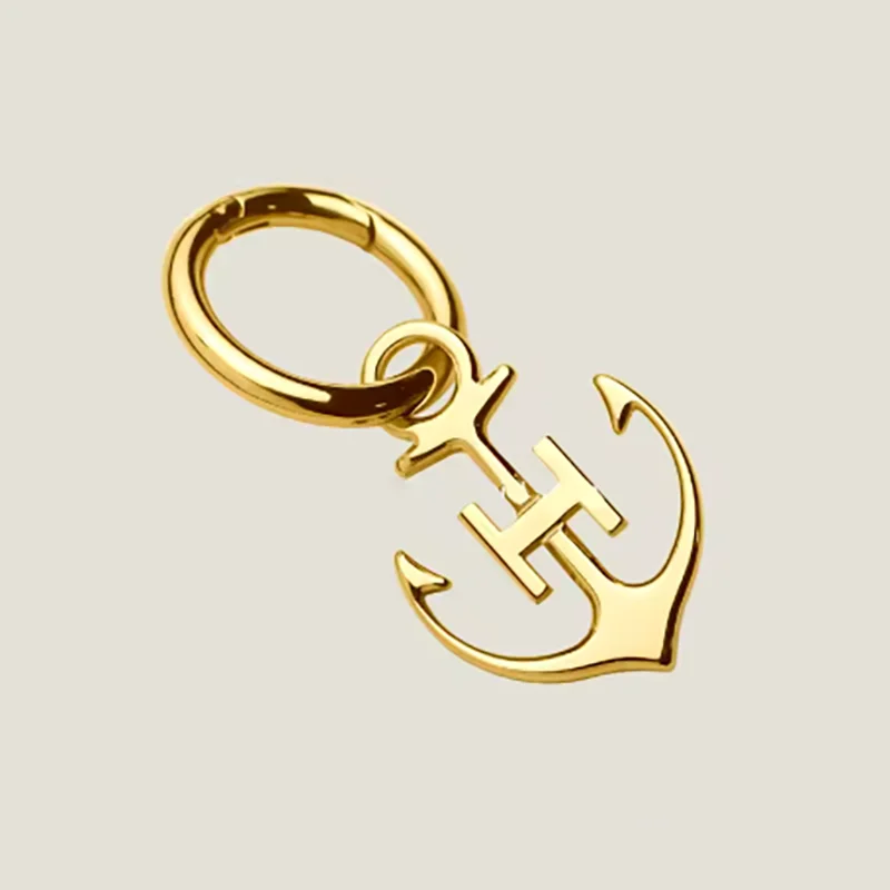Sea anchor Bag Metal Pendant Charms Silver Bagpack Ornament Vintage Handcraft Car Keychain Hanging Accessories Gift