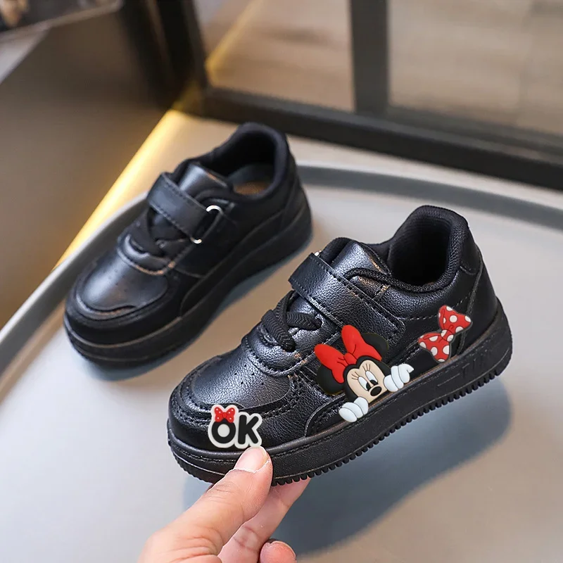 

Spring fall Baby Toddler Shoes mickey mouse Casual Board Shoes boy kids Small White Shoes Single Soft Sole Girl Sneakers