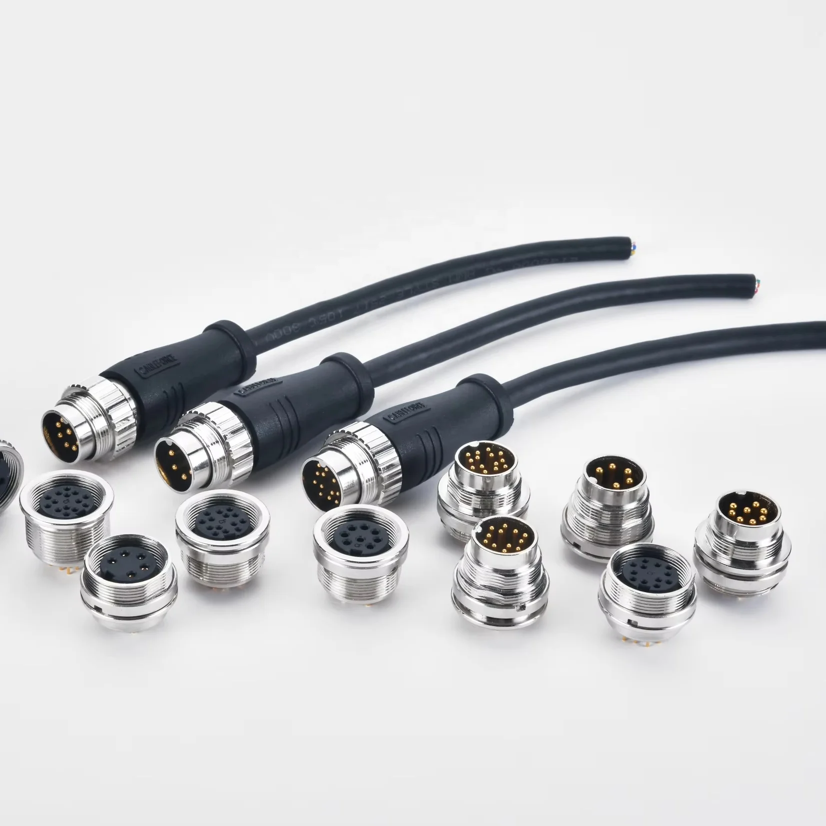 Hot Selling M16 Panel Connector Socket 8pin Female Rear Mount PCB Contacts