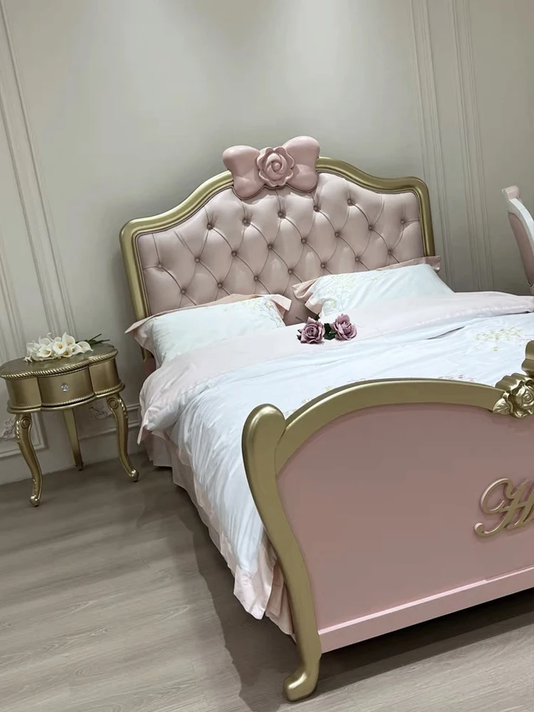 

Green Pure Solid Wood Cartoon Hello Kt Children's Girl Princess Leather Soft Bag Dream Pink Single