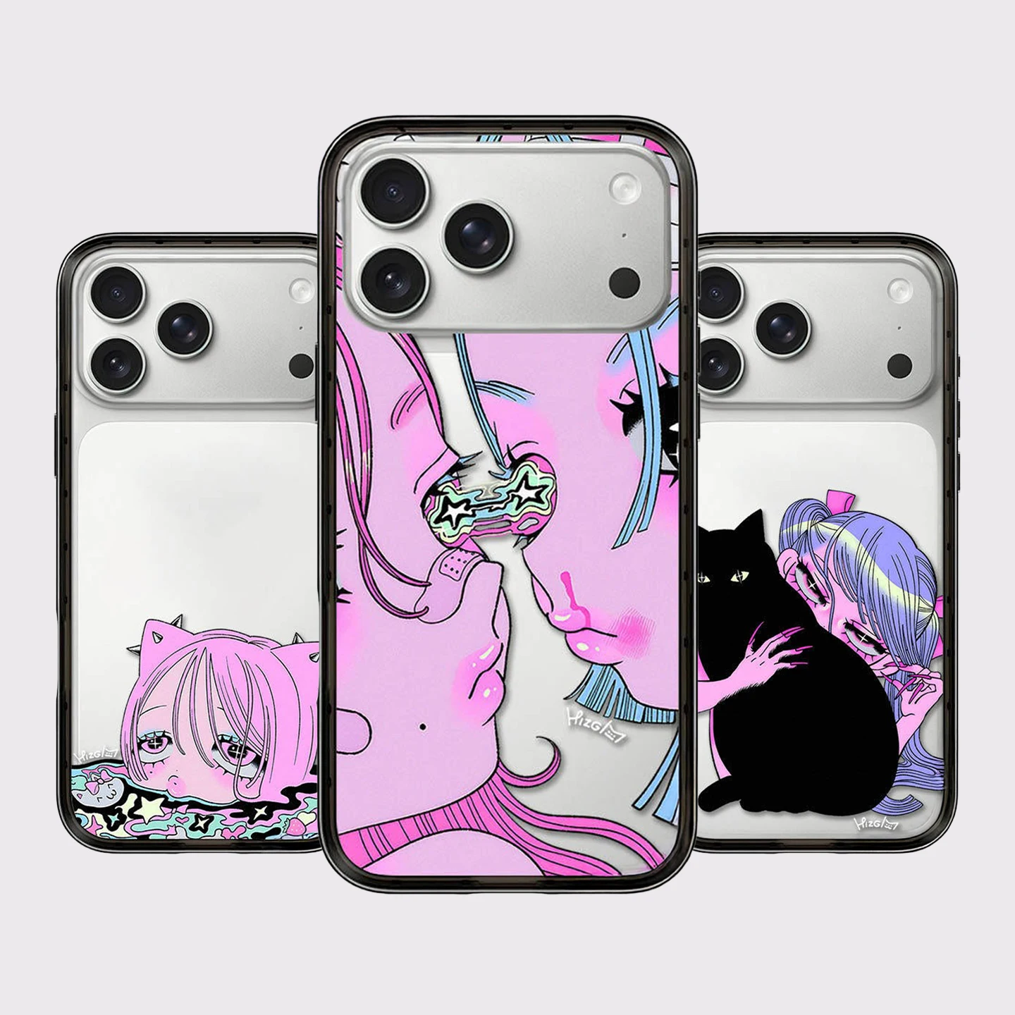 

Anime Star Eye Girl Compact Black Border Magnetic Cover for IPhone 13 14 15 16 17 Pro Max Case for IPhone 17Pro