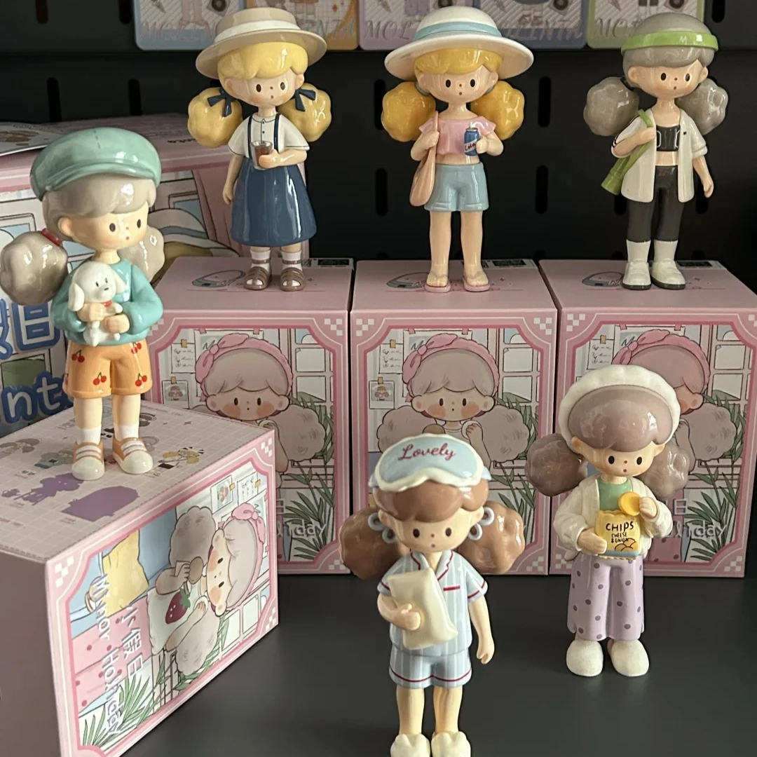 

Molinta Popcorn Little Holiday Series Blind Box Pop Toy Kawaii Doll Surprise Gift Desktop Decoration Ornament Mystery Box