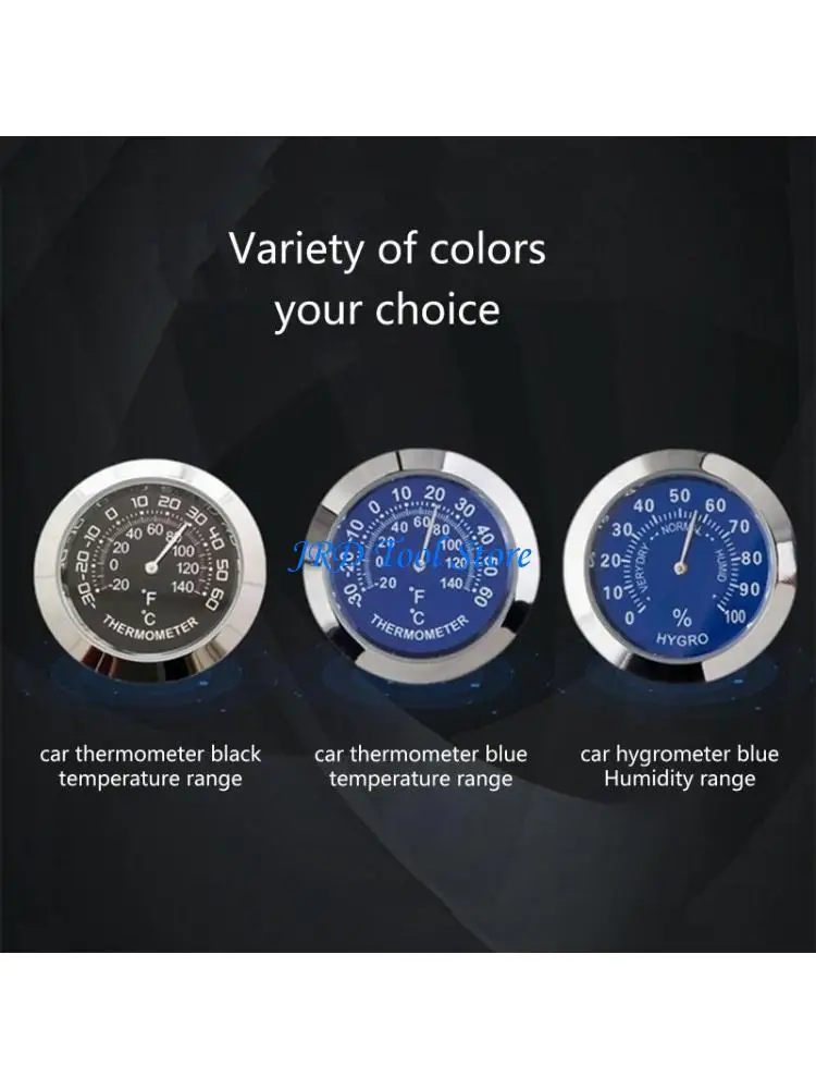 A2UD Car Dashboard Thermometer Mini Vehicle Thermometer Decoration Temp Monitor Meter