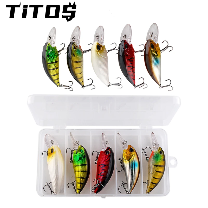 

5PCS Crankbaits Lures Kit Minnow Crankbait for Bass 8.8cm/15.3g Fishing Bass Lure Jerkbait Fishing Lures Hard Fishing Lures