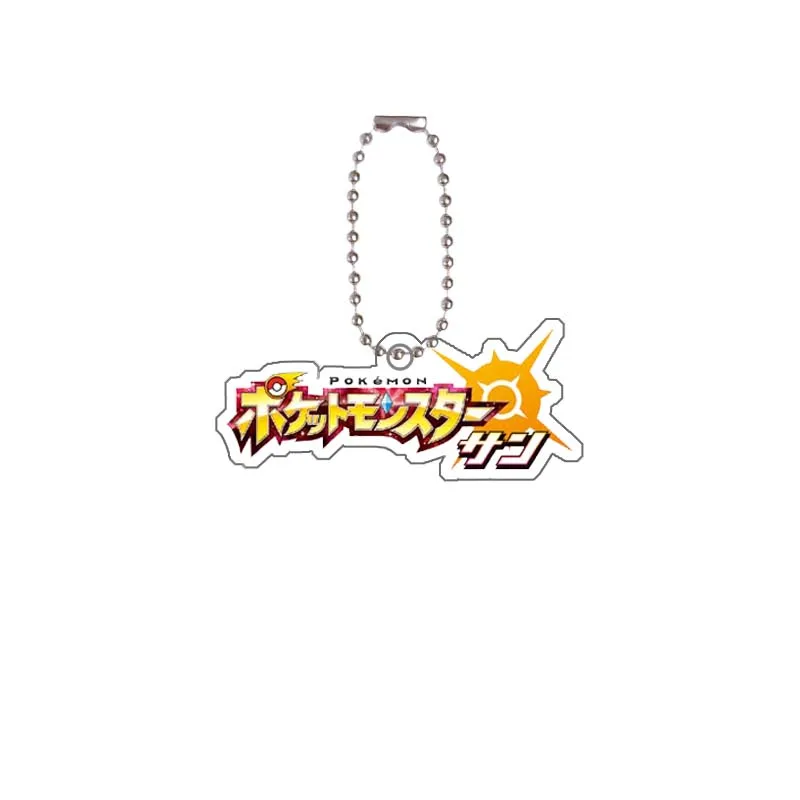พวงกุญแจอะคริลิคสำหรับโลโก้โปเกมอน PTCG ทำเอง พวงกุญแจอะคริลิคแบบสร้างสรรค์ ไอคอนตกแต่งกระเป๋า จี้อะนิเมะ