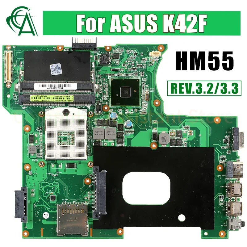 REV.3.2 REV.3.3 K42F اللوحة الرئيسية ل ASUS K42F X42F a42F P42F اللوحة الأم للكمبيوتر المحمول 60-NXTMB1000 HM55 اللوحة الرئيسية للكمبيوتر المحمول اختبار العمل