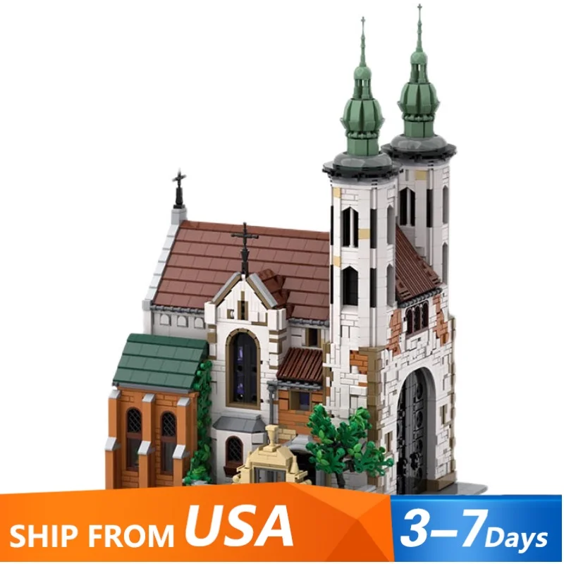 

MOC St. Andrew's Church City Building, Creative Building Block Toy, Suitable for Adult Birthday Gifts, 3040 Pcs