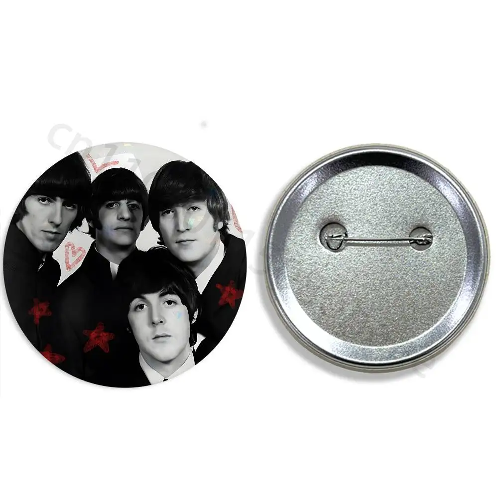 Band The B-Beatles 32/44/58mm Handmade Pins Round Brooch Badge Backpacks Clothes Jewelry Gifts