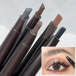 Double Head Triangle Matte Eyebrow Pencil Natural Smooth Black Brown Eyebrow Tint Pen Waterproof Lasting Eyebrow Makeup Cosmetic