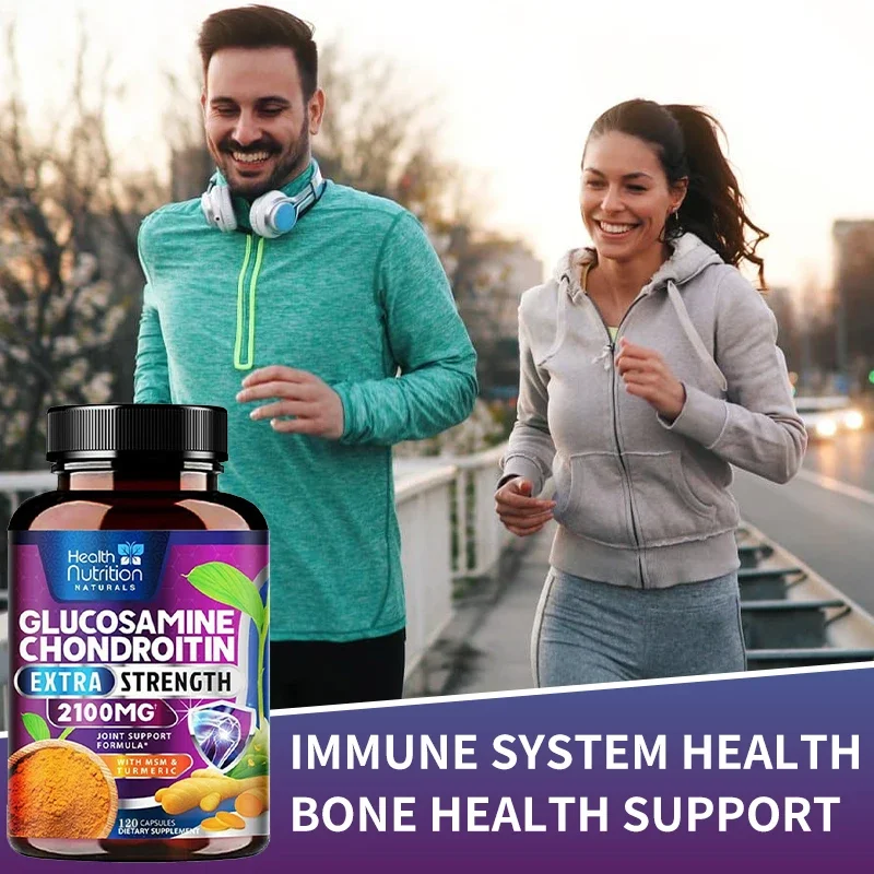 Glucosamine Chondroitin Supplement Capsules - Triple Strength for Joint, Cartilage, Bone and Immune Health