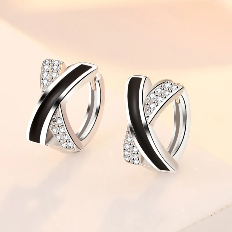

Женские серьги из серебра 925 пробы, с фианитами