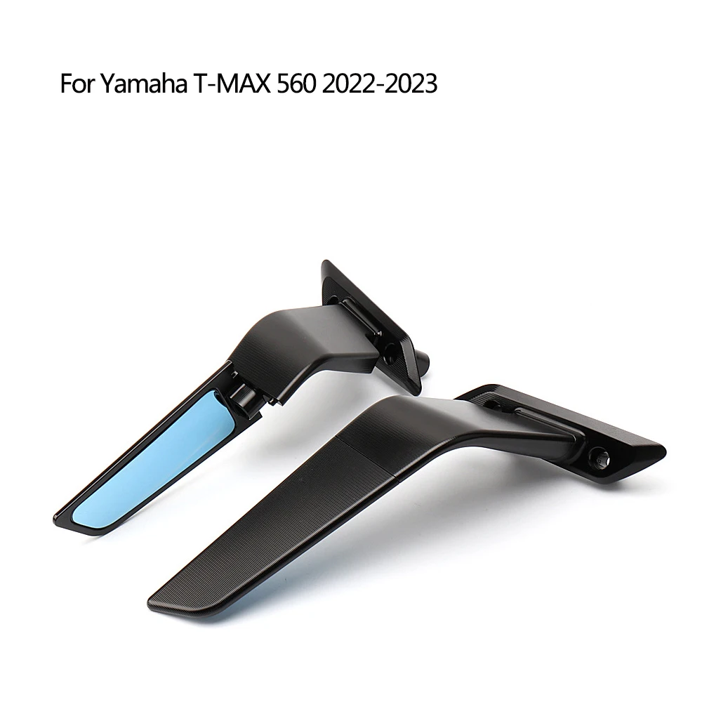 

Motorcycle Fixed Wing Rearview Mirror With Foldable Adjustable Rotating Black Modification Suitable For Yamaha T-MAX 560 2022-2