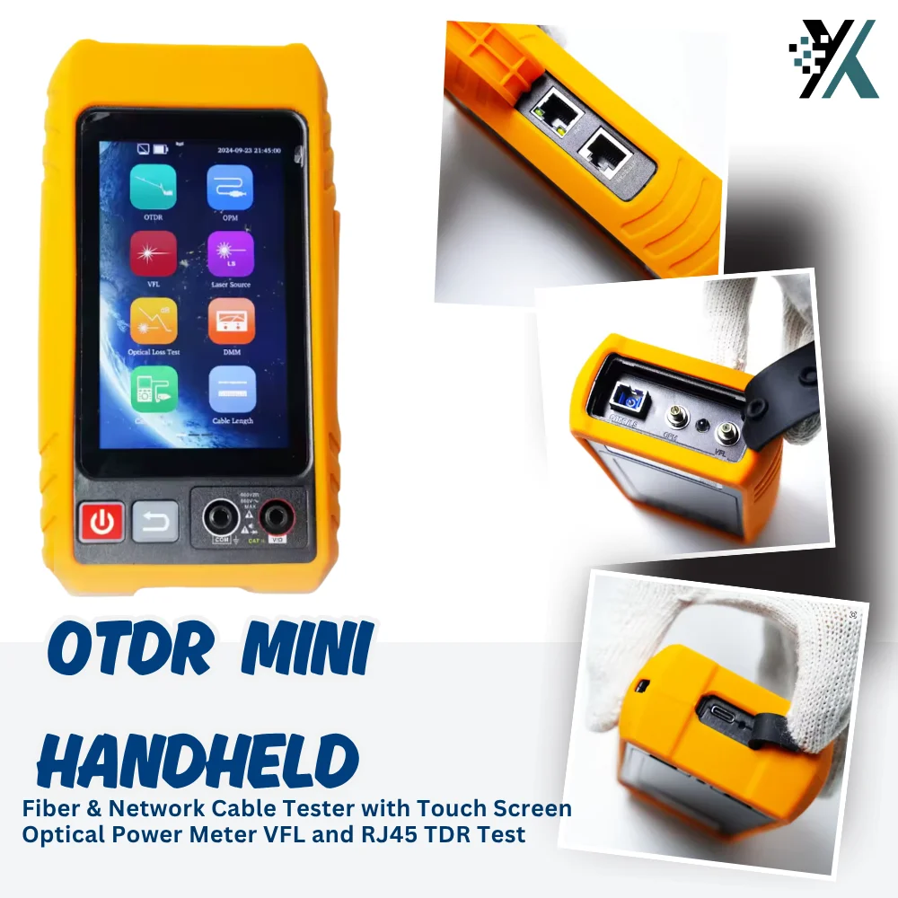 MOT-33 Resolution Multifunction OTDR Fiber & Network Cable Tester With Touch Screen Optical Power Meter VFL And RJ45 TDR Test