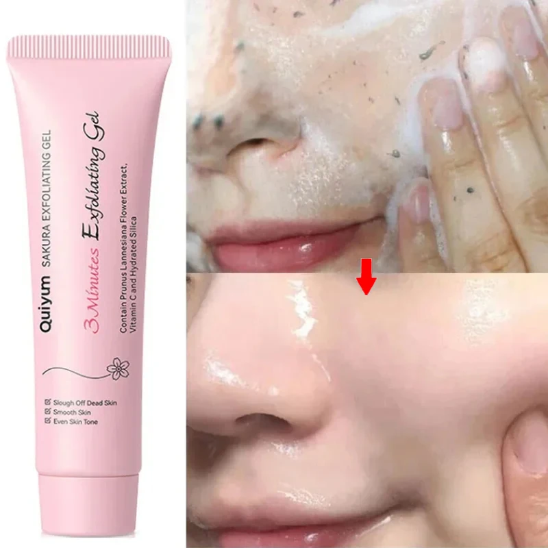 

Face Exfoliating Peeling Gel 3 Minutes Deep Cleaning Dead Skin Shrink Pores Reduce Dullness Brighten Moisture Facial Scrub 30g