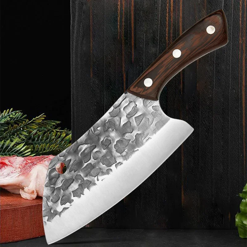 Handmade Forged Butcher Knife Meat Cleaver Boning Knife Stainless Steel Kitchen Fish Cooking Knife Professional Chef Knives