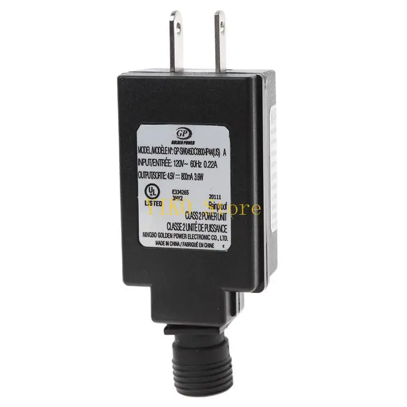 K32C AC to for DC 4.5V 800mA 2pin Power Supply Adapter for LED Lights Battery Elimina