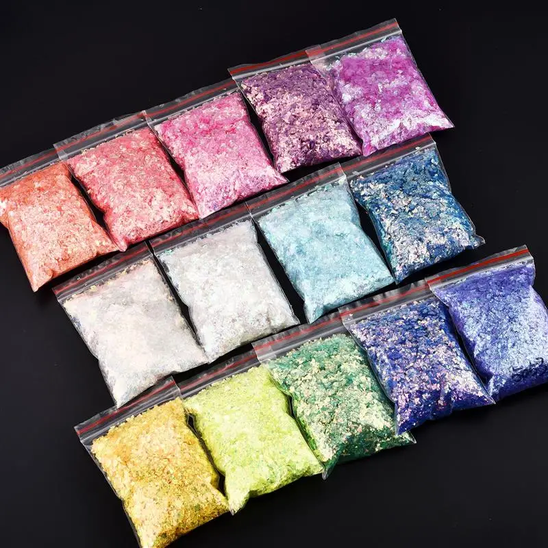 15/20g Irregular Candy Colour Paper Scraps Epoxy Resin Fillings Glitter Sequins For DIY Epoxy Resin Mold Filler Nail Art Decor